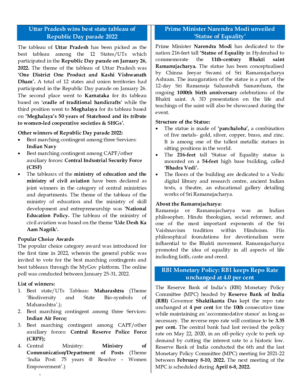 Monthly Current Affairs February - 2022 - Page 4