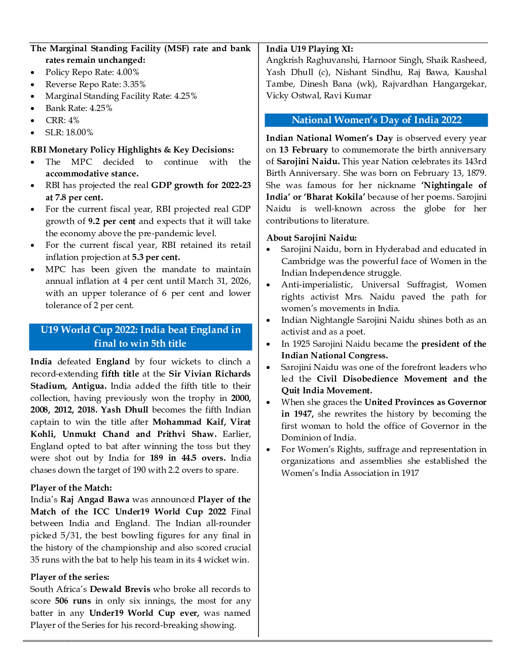 Monthly Current Affairs February - 2022 - Page 5