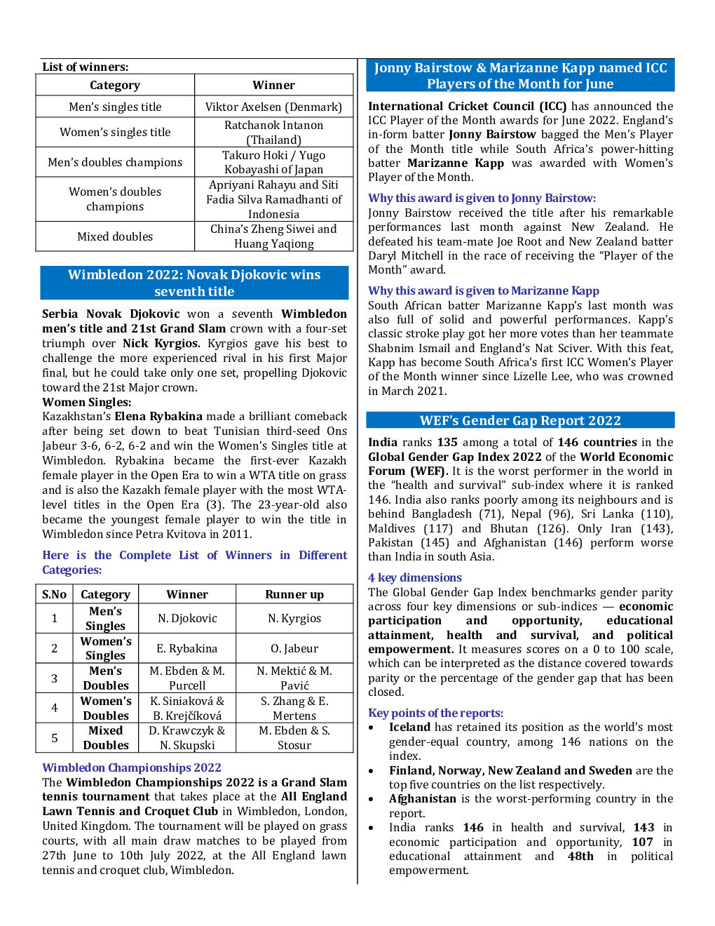 Monthly Current Affairs July - 2022 - Page 3