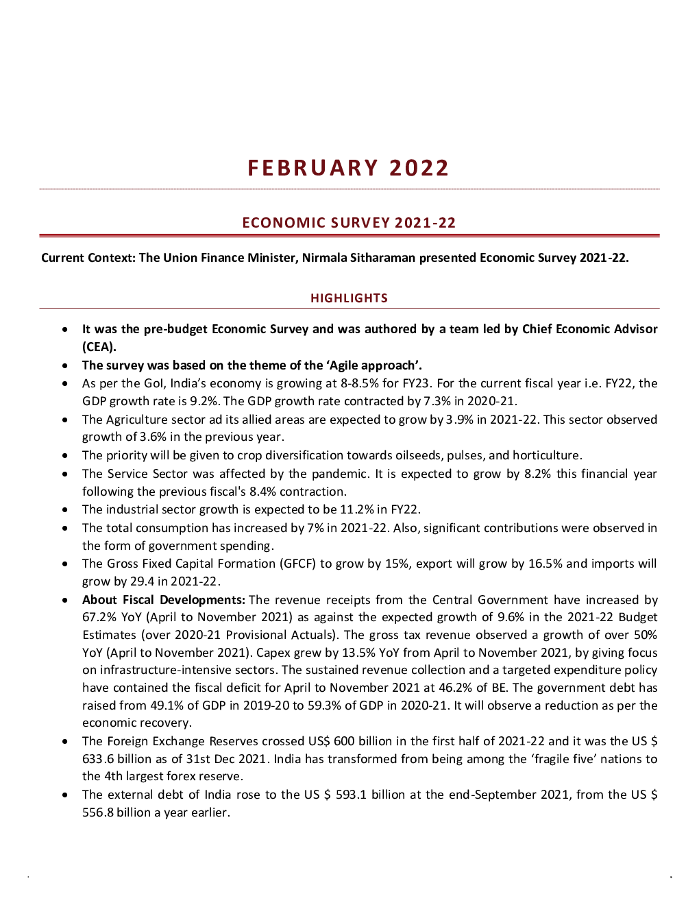 Monthly General Knowledge February-2022 - Page 2