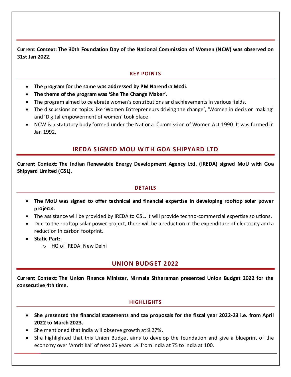 Monthly General Knowledge February-2022 - Page 4