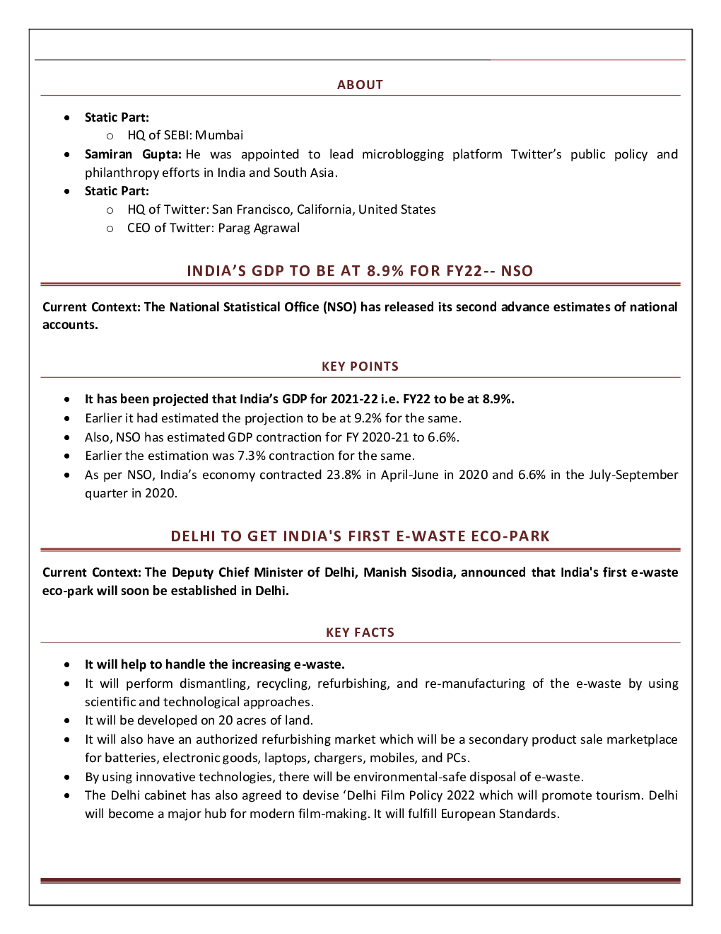 Monthly General Knowledge March-2022 - Page 3