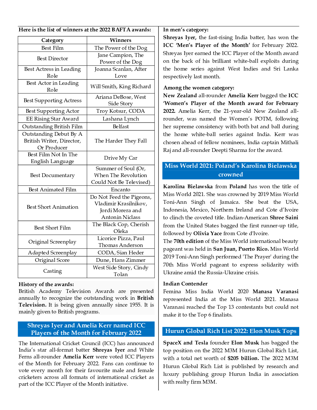 Monthly Current Affairs March - 2022 - Page 4