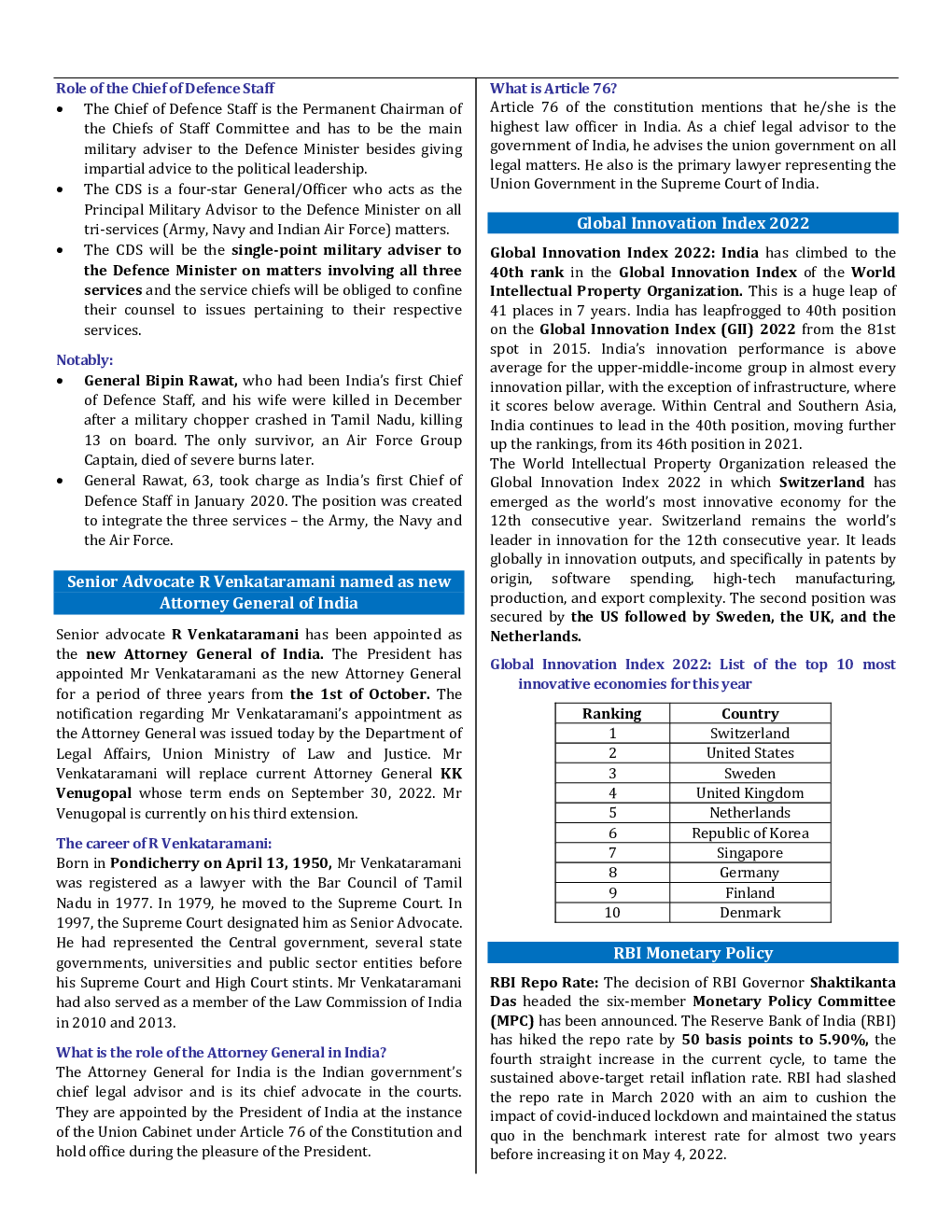 Monthly Current Affairs September - 2022 - Page 4