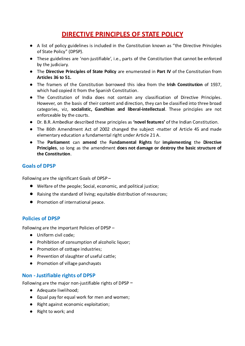 Polity Study Notes For NDA Exam - Page 5