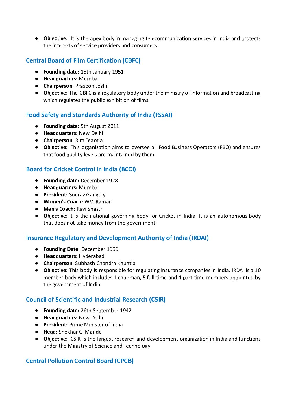 Static GK Study Notes For NDA Exam - Page 3