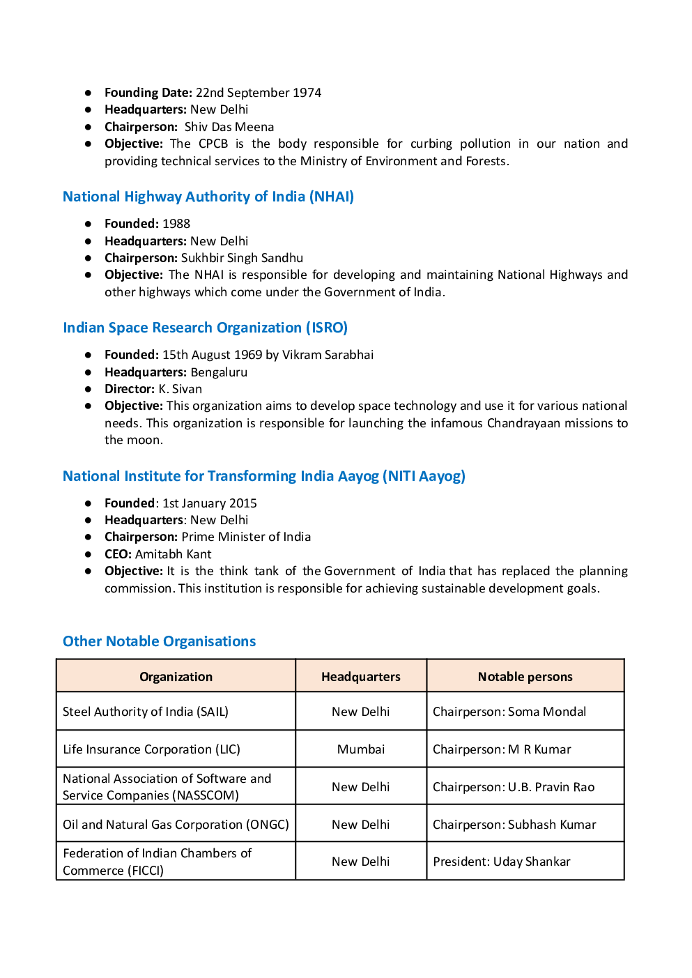Static GK Study Notes For NDA Exam - Page 4