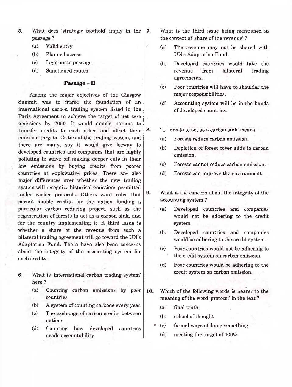 CDS 2022 Previous Year Question Paper-II English - Page 4