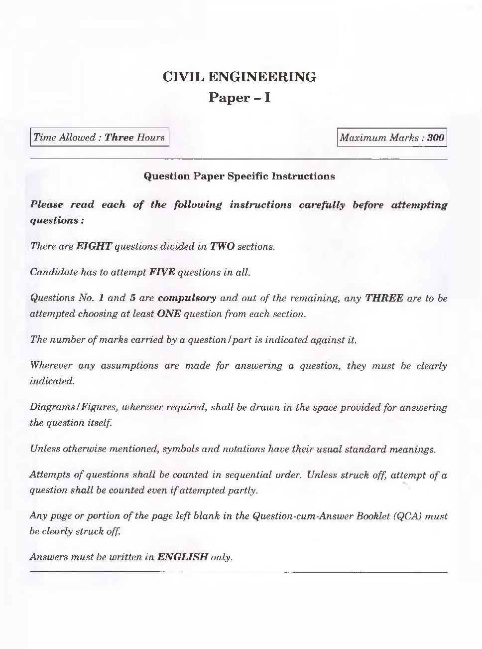 IES Mains Civil Engineering Previous Year Paper-I 2021 - Page 2