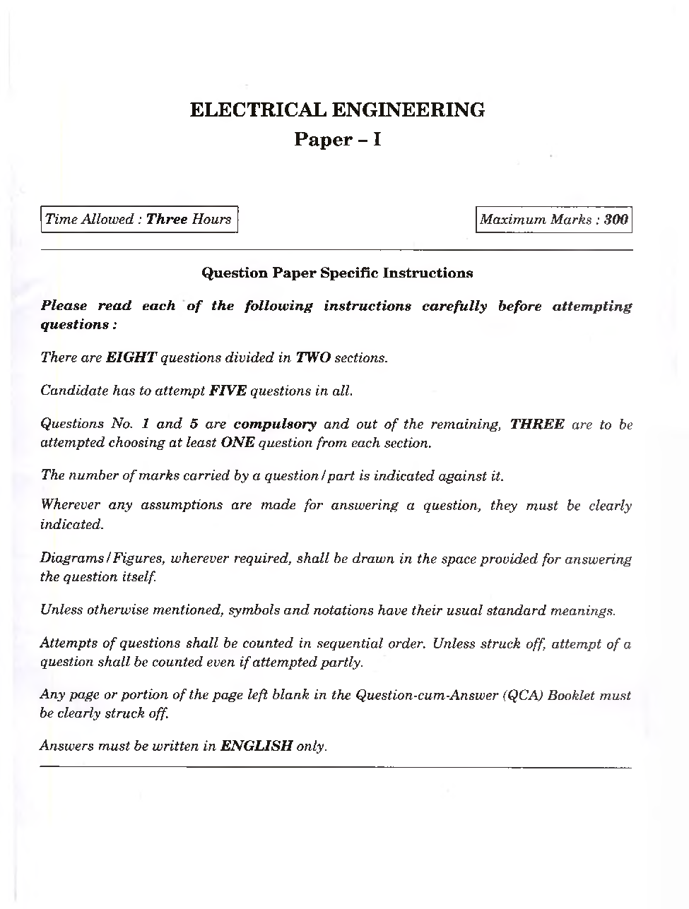IES Mains Electrical Engineering Previous Year Paper-I 2021 - Page 2
