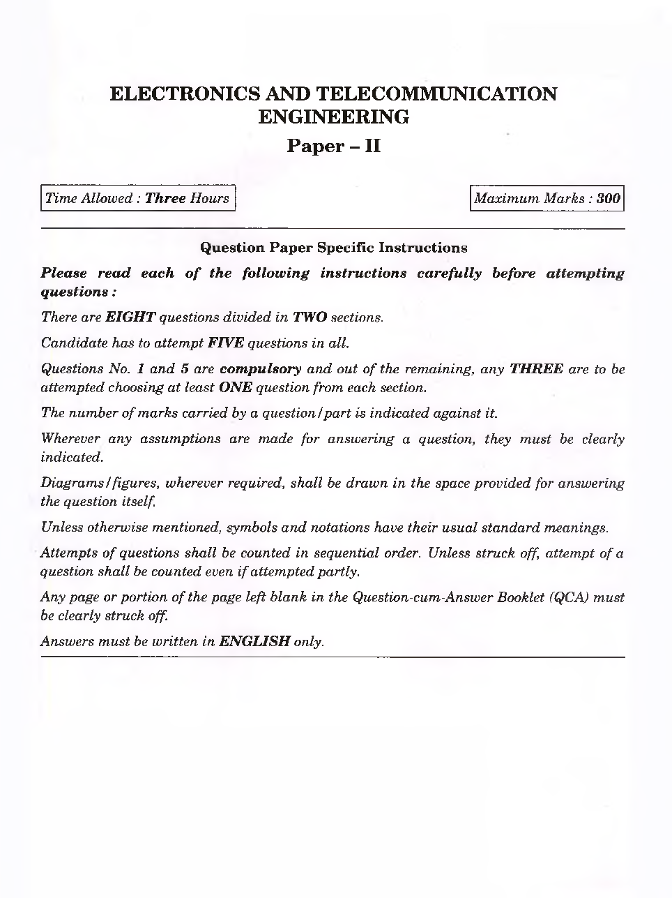 IES Mains Electronics And Telecommunication Engineering Previous Year Paper-II 2021 - Page 2