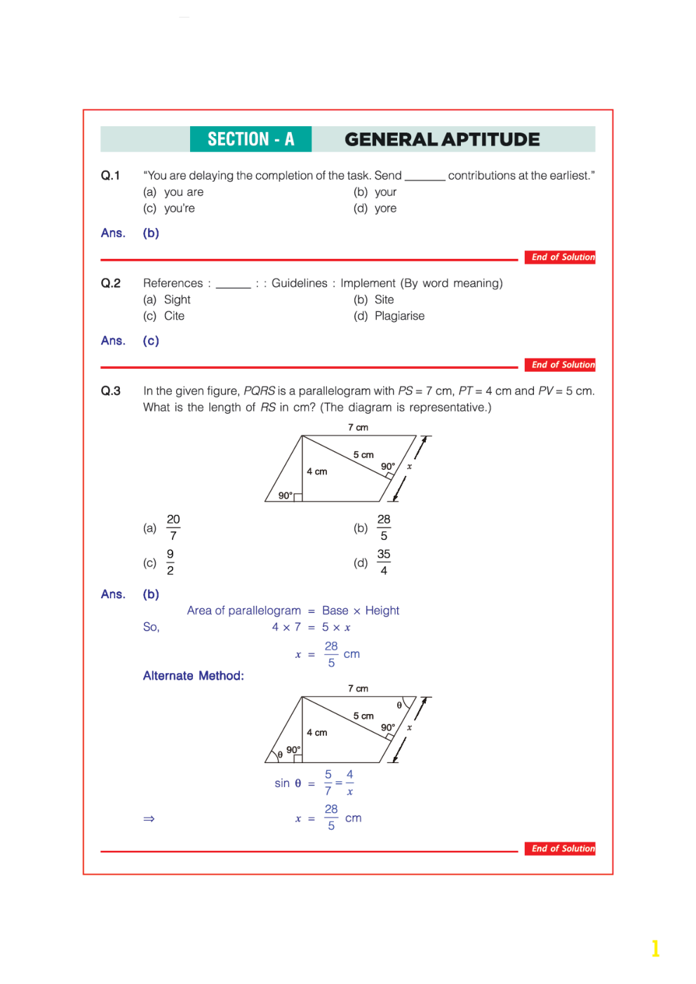 Chemical Engineering Question & Solutions For GATE 2023 - Page 2