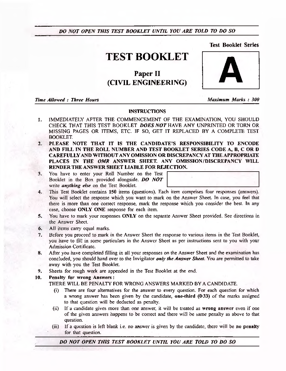 IES Prelims Civil Engineering Previous Year Paper-II 2022 - Page 2