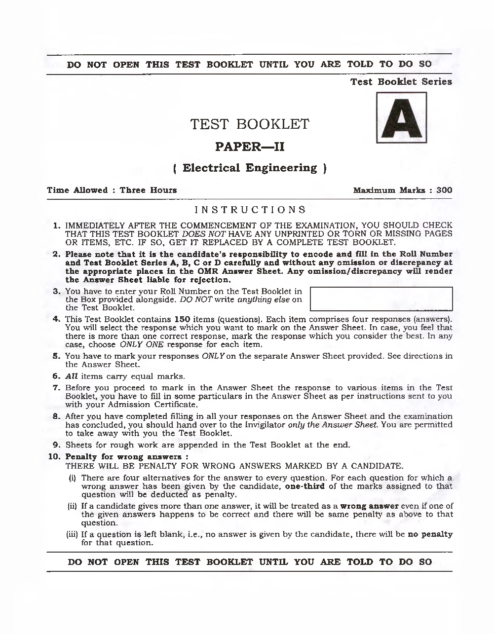 IES Prelims Electrical Engineering Previous Year Paper-II 2022 - Page 2
