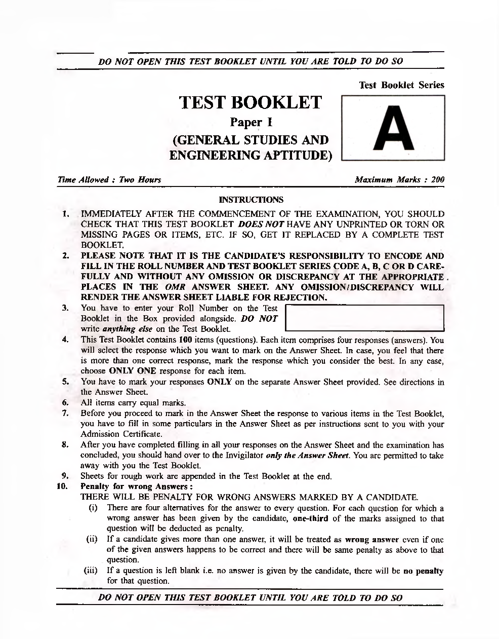 IES Prelims General Studies And Engineering Aptitude Previous Year Paper-I 2022 - Page 2