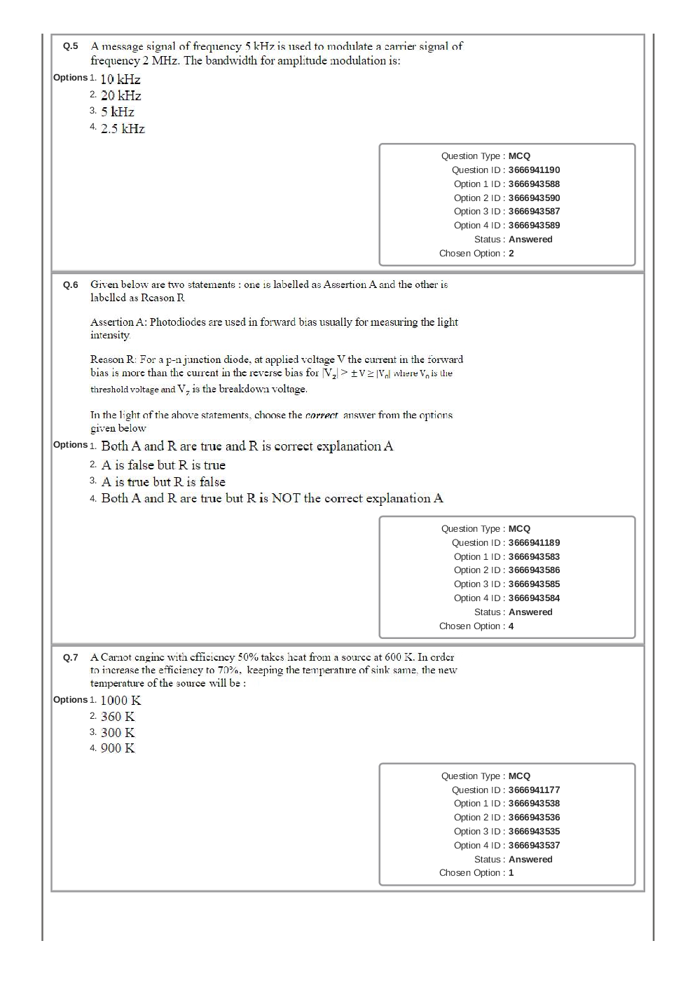 JEE Main-2023 25-January Shift-1 Question Paper With Ans Key Session-1 - Page 4