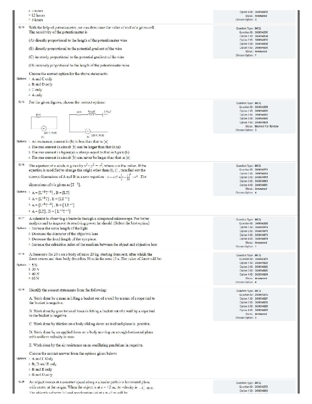 JEE Main-2023 29-January Shift-2 Question Paper With Ans Key Session-1 - Page 4