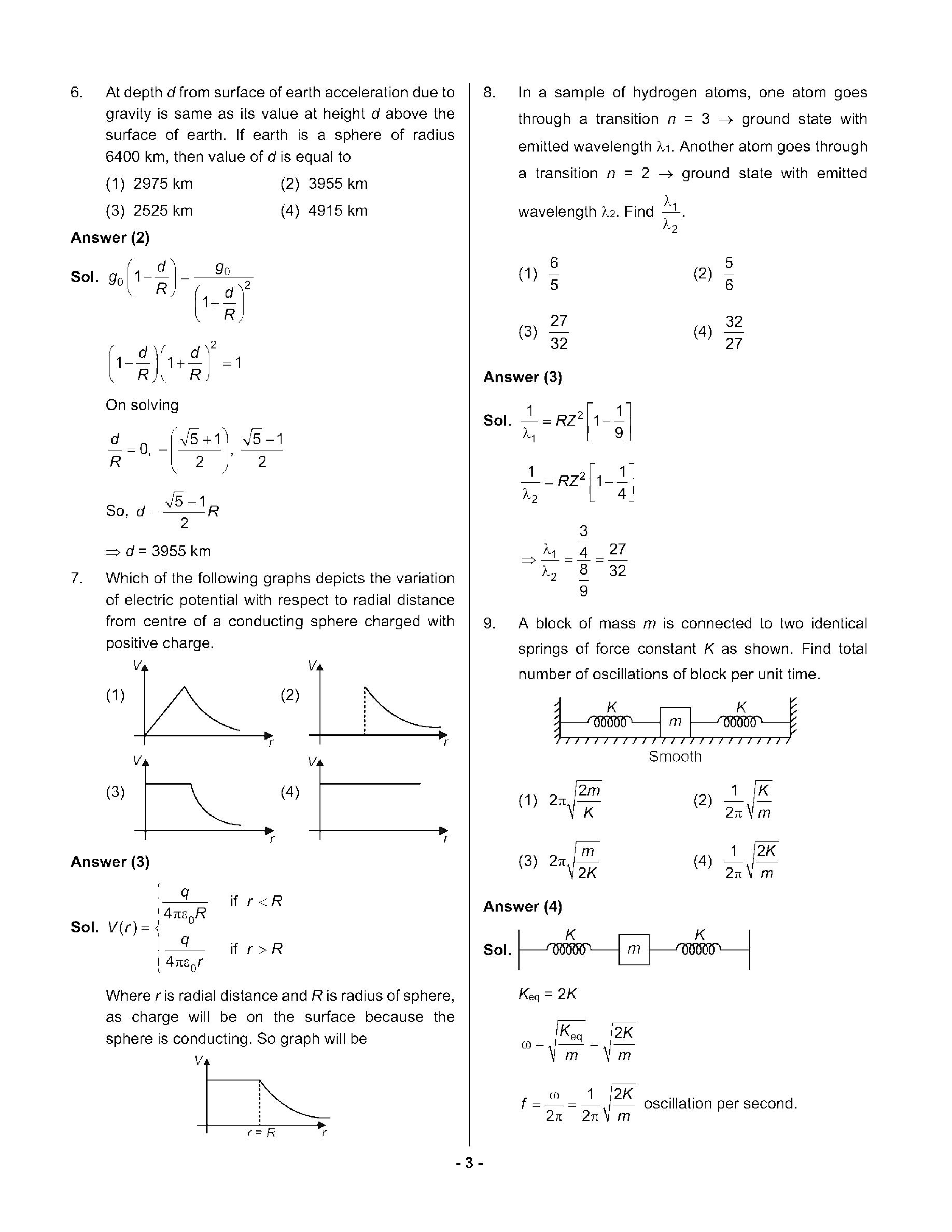 JEE Main-2023 31-January Shift-1 Question Paper With Ans Key Session-1 - Page 3