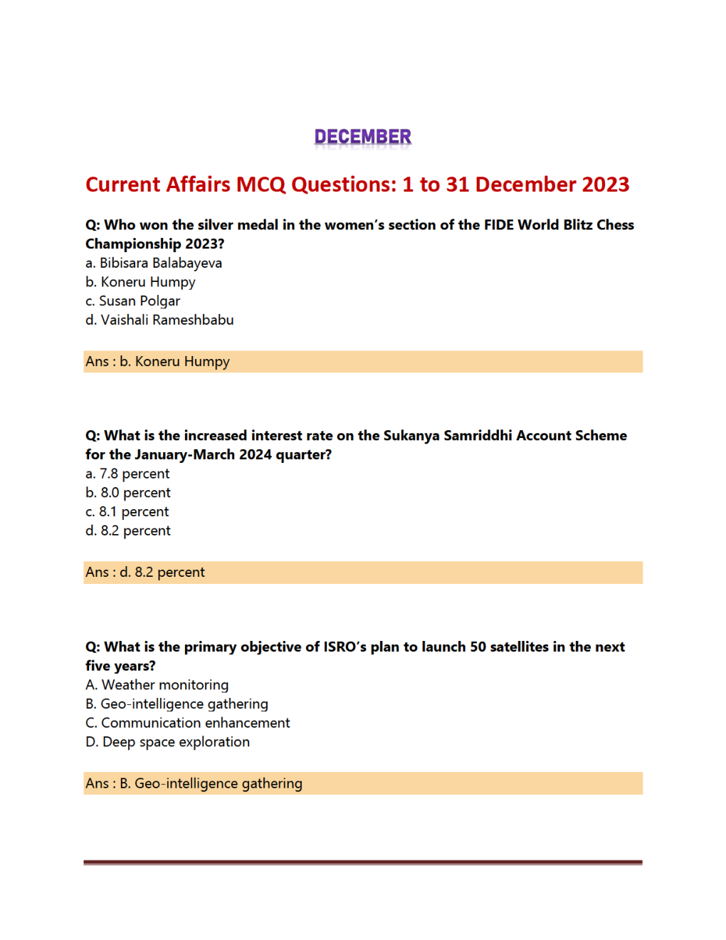 Current Affairs December  2023 - Page 2