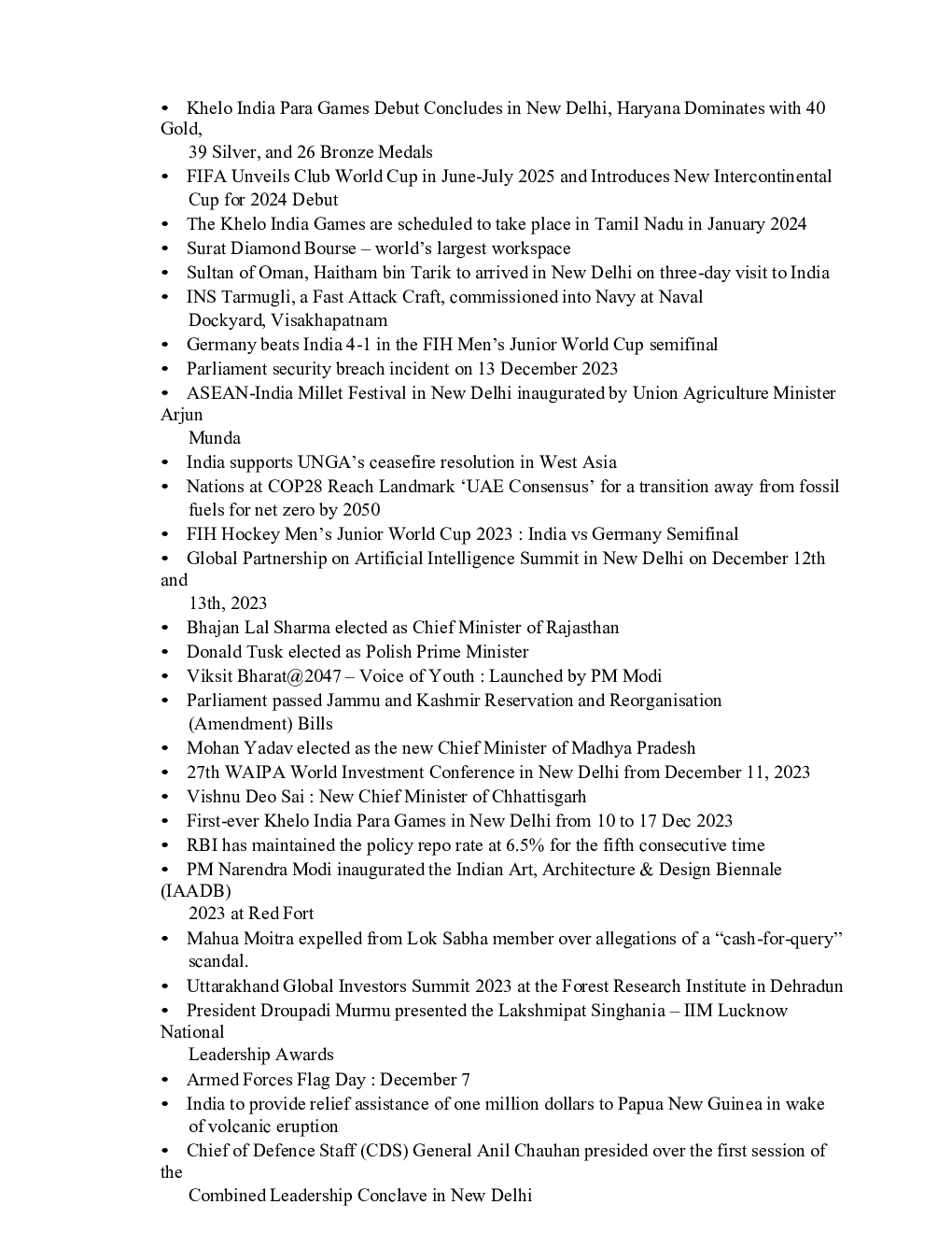 General Knowledge December  2023 - Page 3