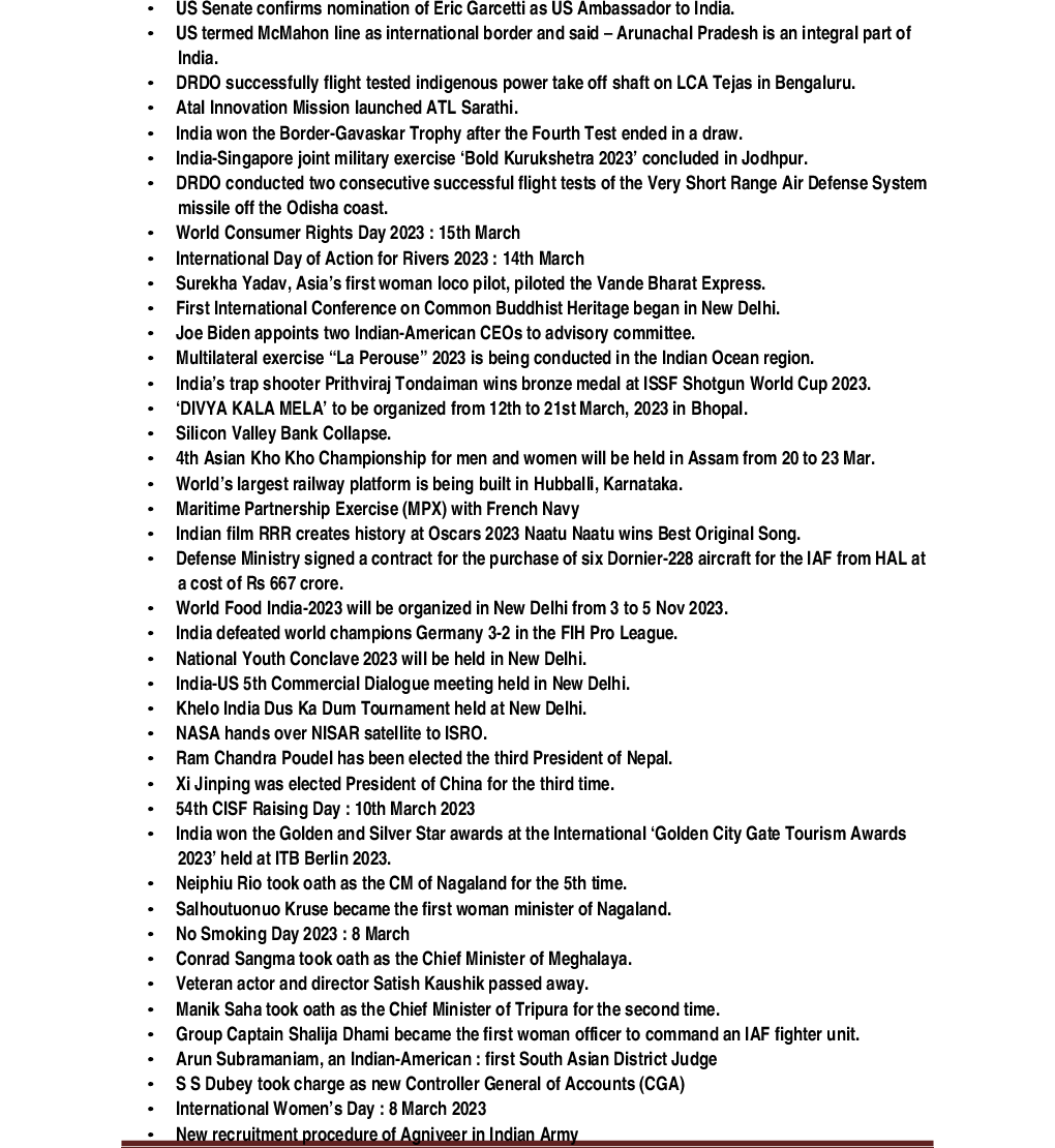  General Knowledge  March  2023  - Page 4