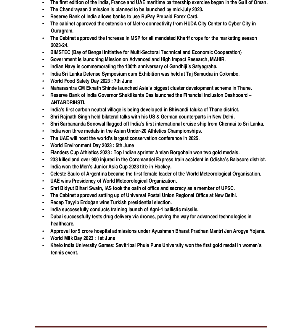  General Knowledge  June  2023  - Page 4