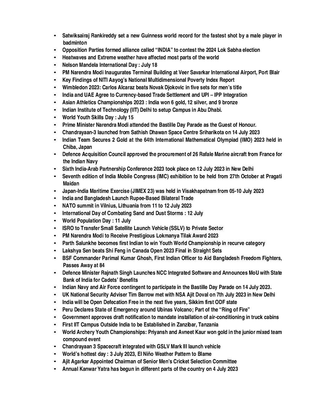  General Knowledge  July  2023  - Page 3