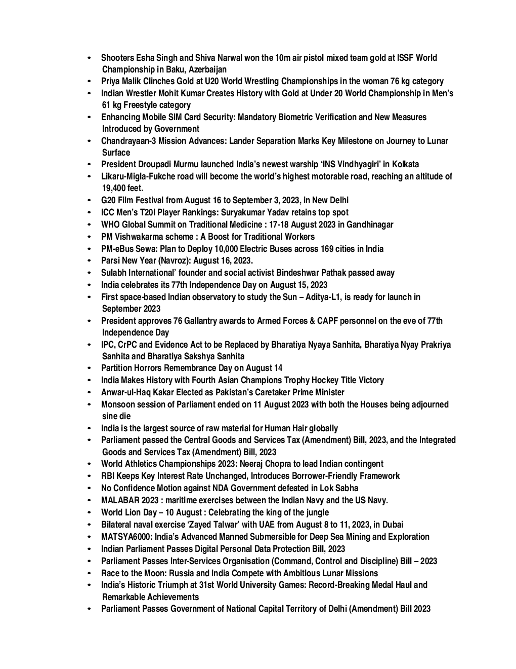  General Knowledge  August  2023  - Page 3