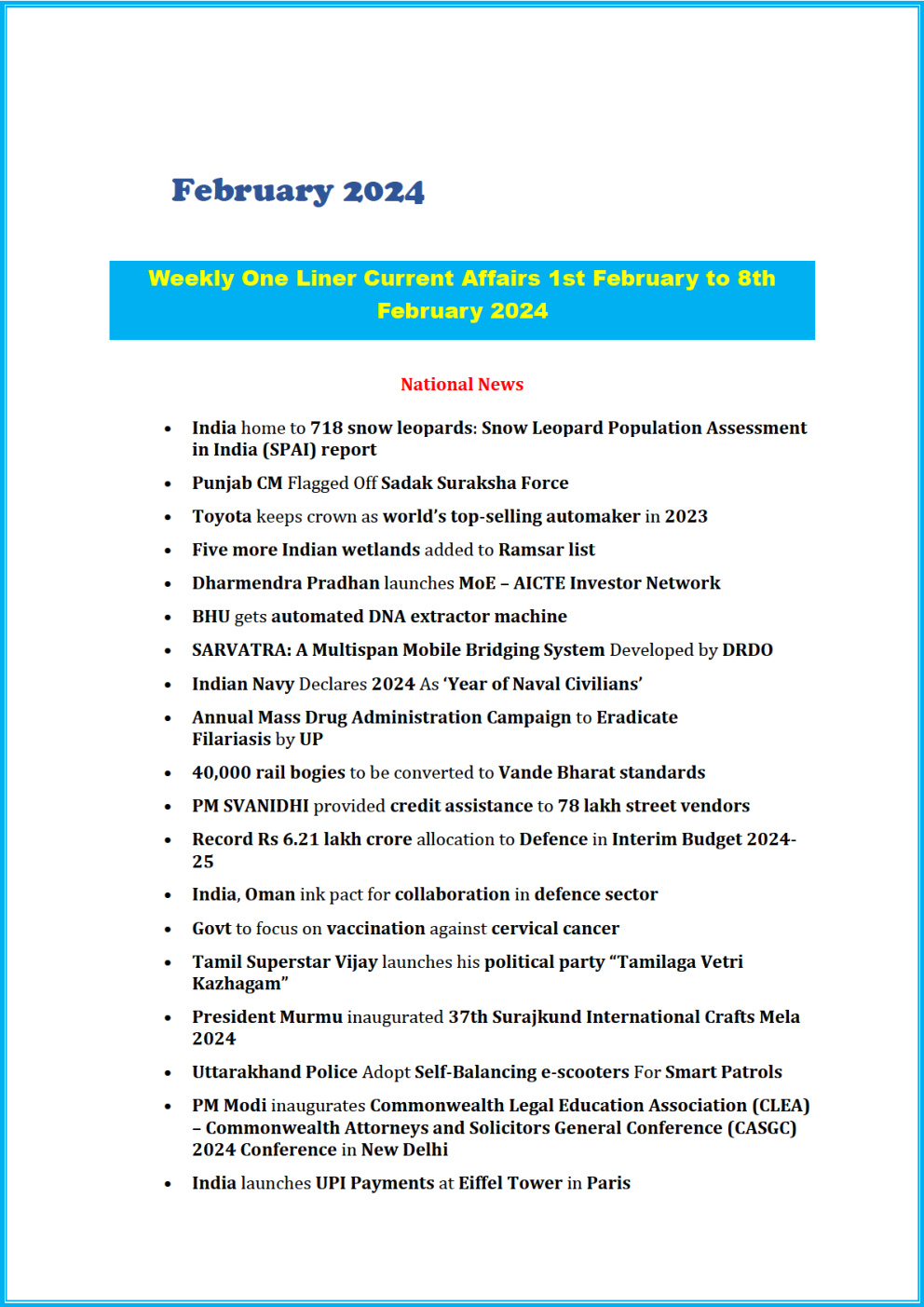 Current Affairs February  2024 - Page 2