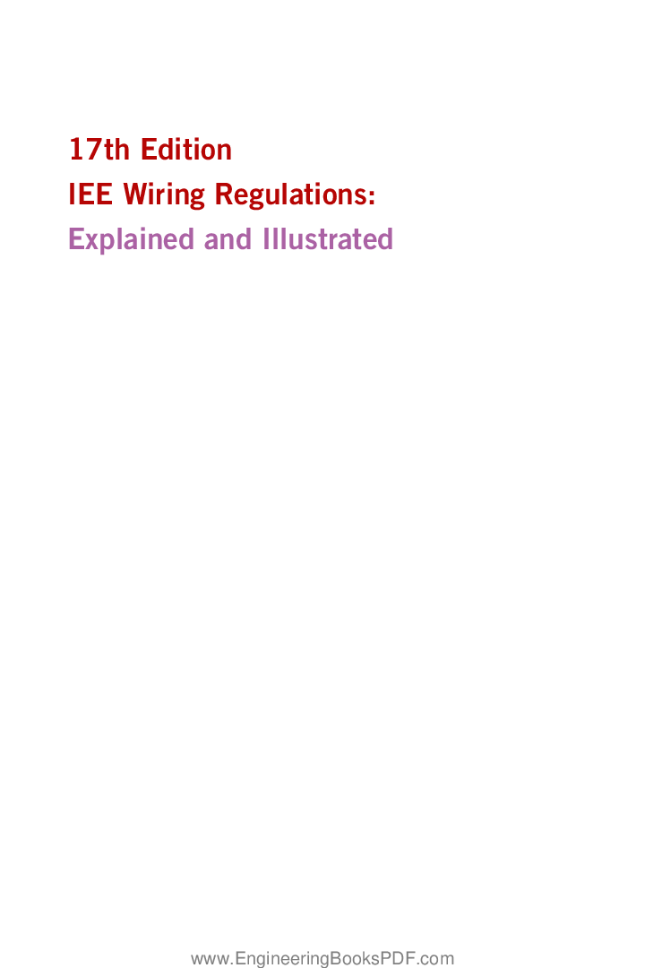 17th Edition Iee Wiring Regulations Explained And Illustrated Ninth Edition  - Page 2
