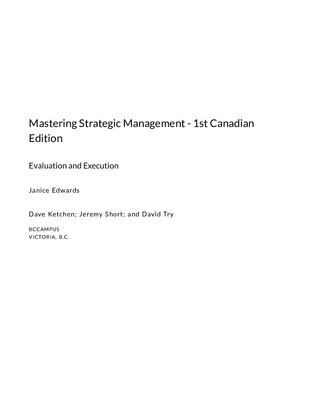 Mastering Strategic Management-1st Canadian Edition - Page 2