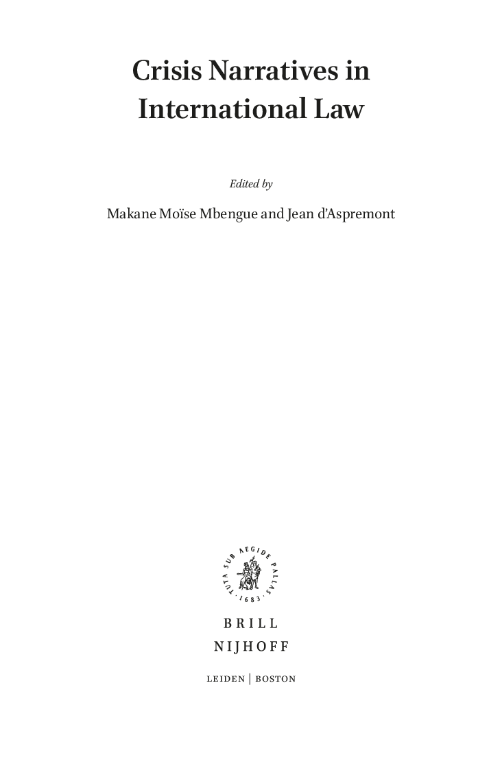 Crisis Narratives in International Law - Page 3