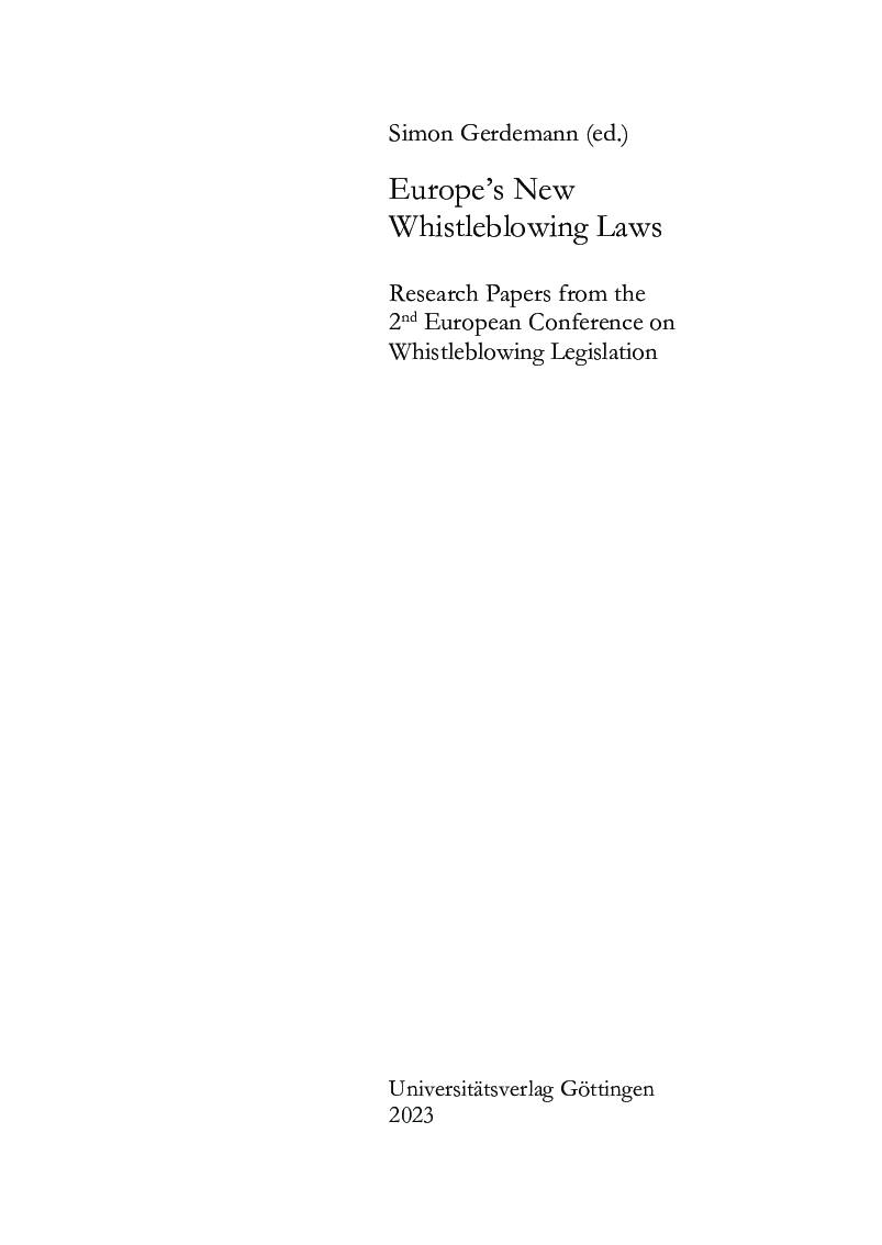 Europe's New Whistleblowing law - Page 2