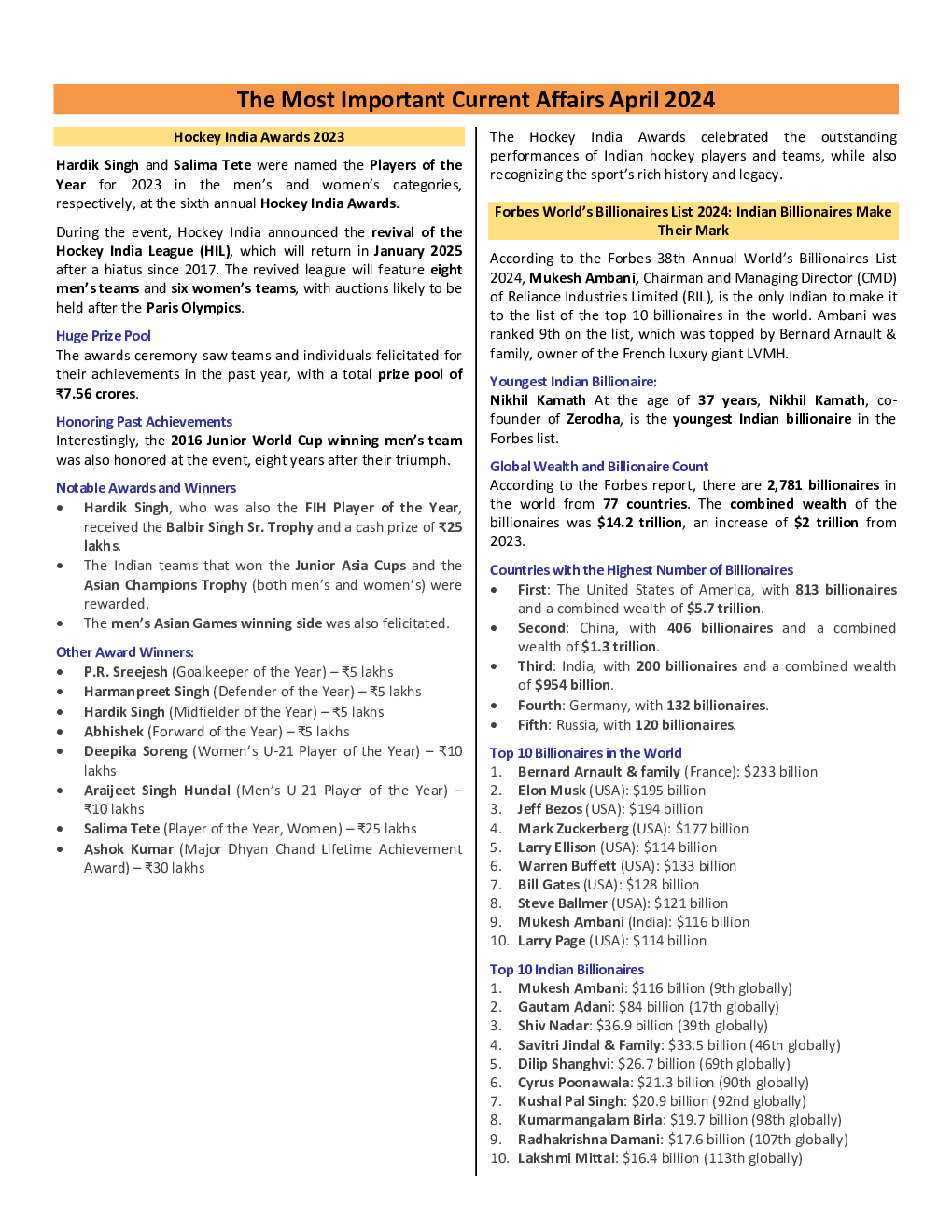 Current Affairs April 2024 - Page 2