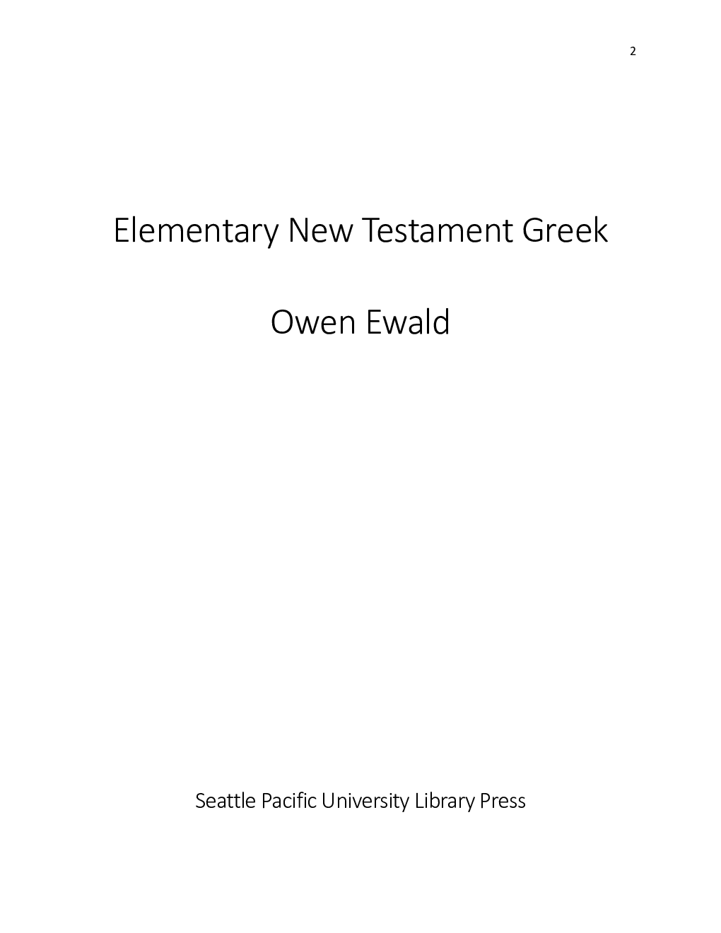 Elementary New Testament Greek - Page 2