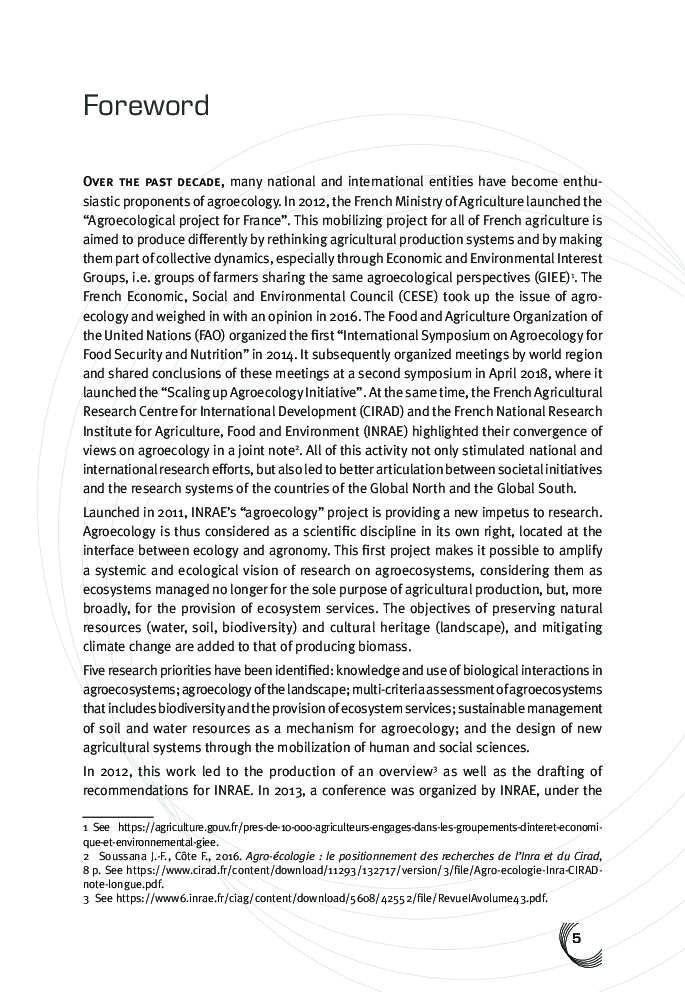 Agroecology research for the transition of agri foods system and territories - Page 5