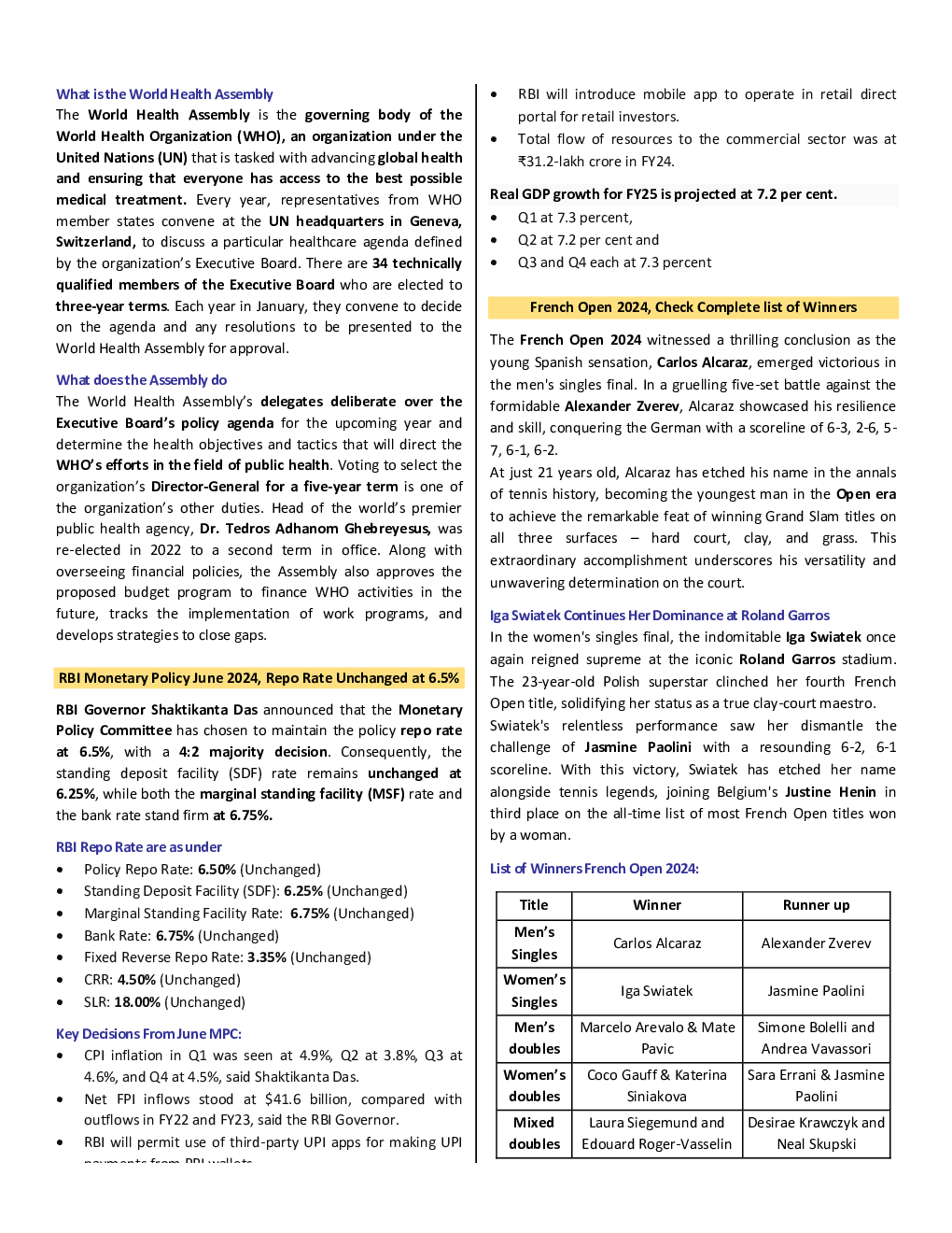 Current Affairs July 2024 In English - Page 5