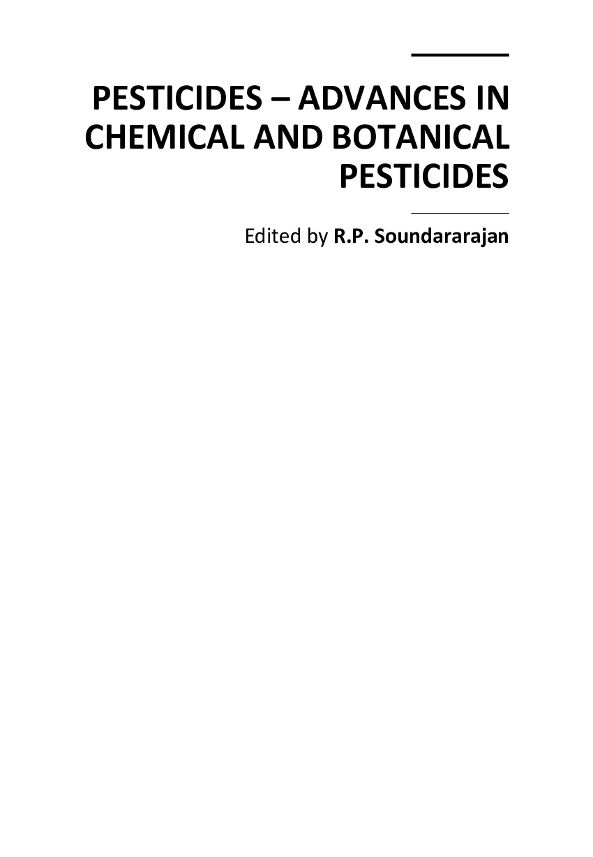 Pesticides Advaces in Chemical And Botanical Pesticides - Page 2