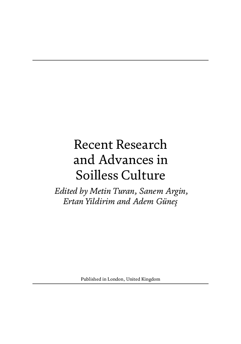 Recent Research and Advances in Soilless Culture - Page 2