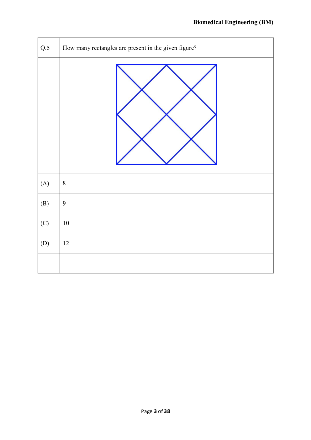 GATE Biomedical Engineering Question Paper with Solution 2023 - Page 4