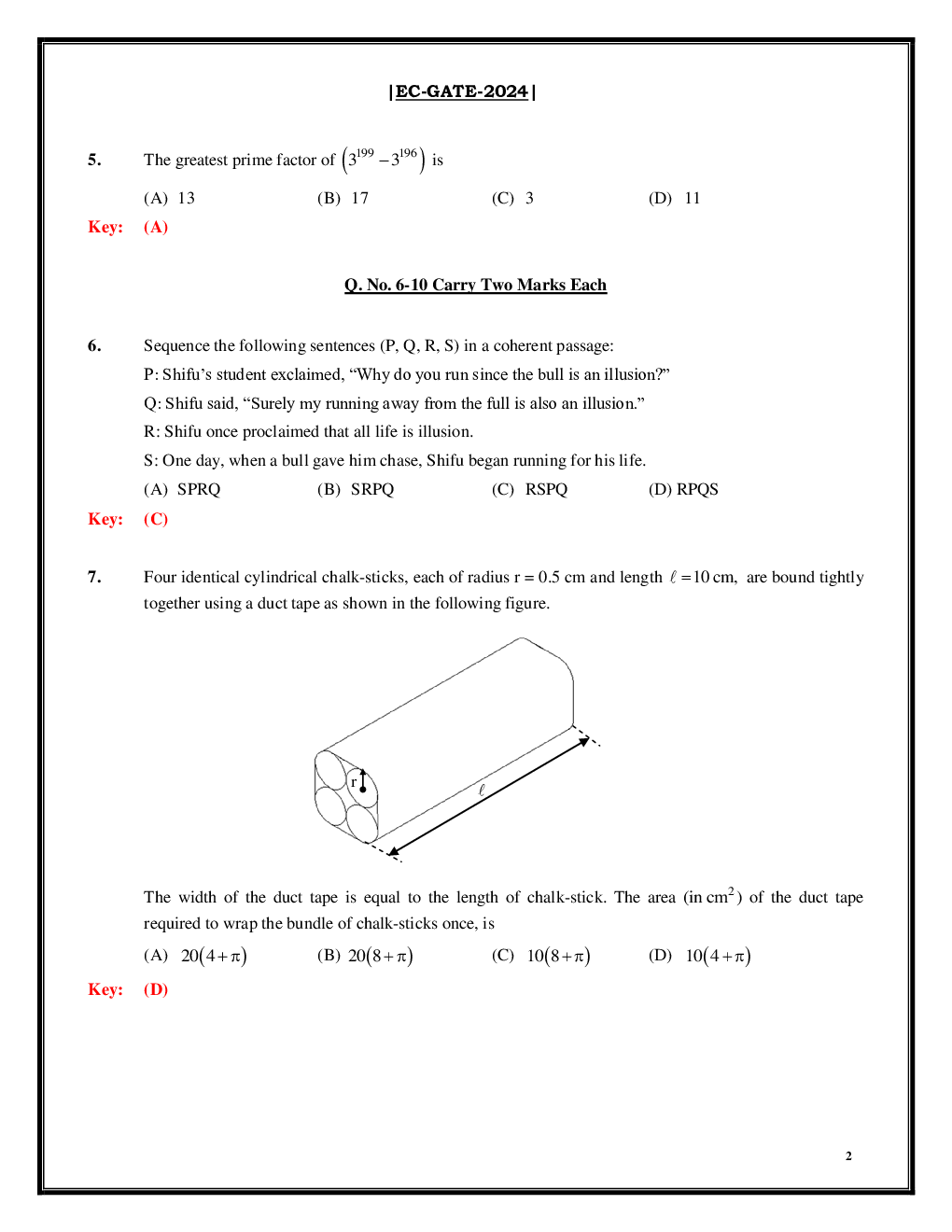 GATE EC Question Paper with Solution 2024 - Page 3