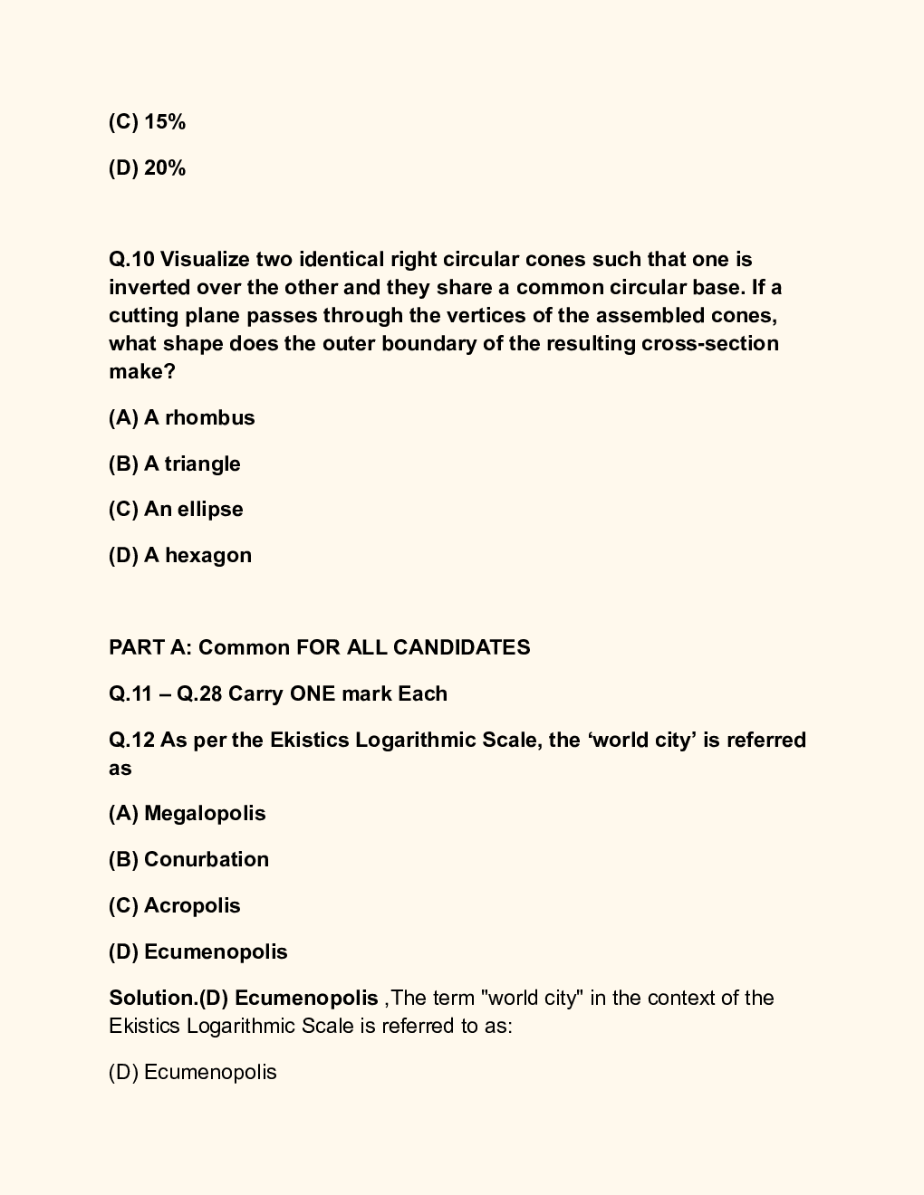 GATE Architechture Question Paper with Solution 2024 - Page 5