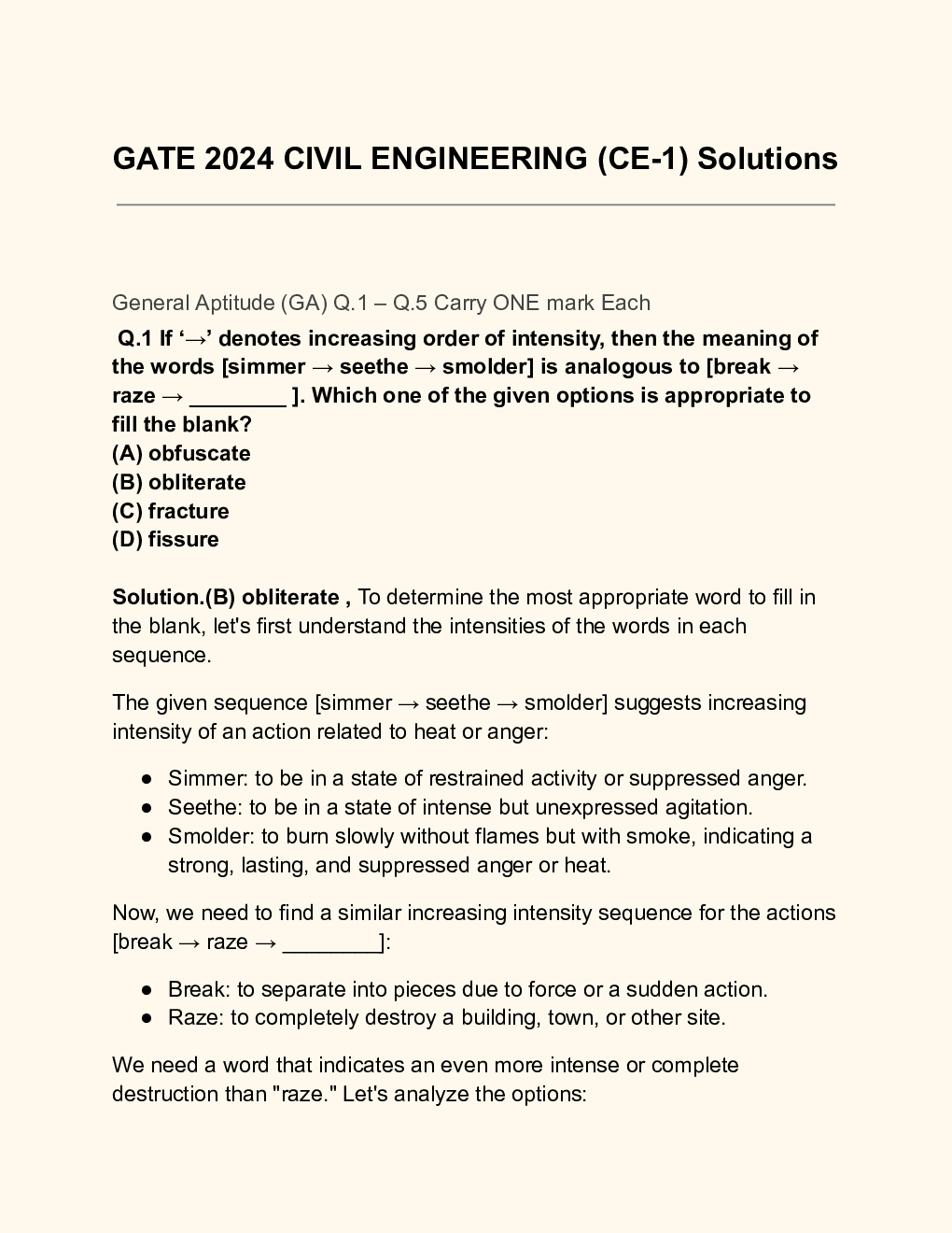 GATE Civil Engineering Set-1 Question Paper with Solution 2024 - Page 2