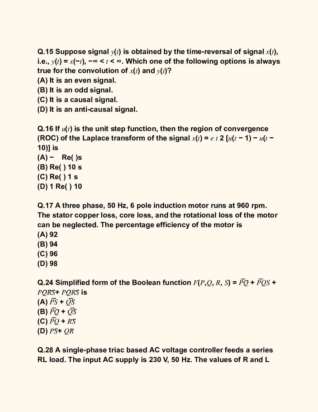 GATE 2024 ELECTRICAL ENGINEERING Question Paper Solutions - Page 5