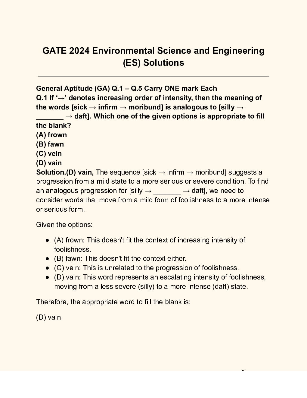 GATE 2024 Environmental Science and Engineering ES Solutions - Page 2