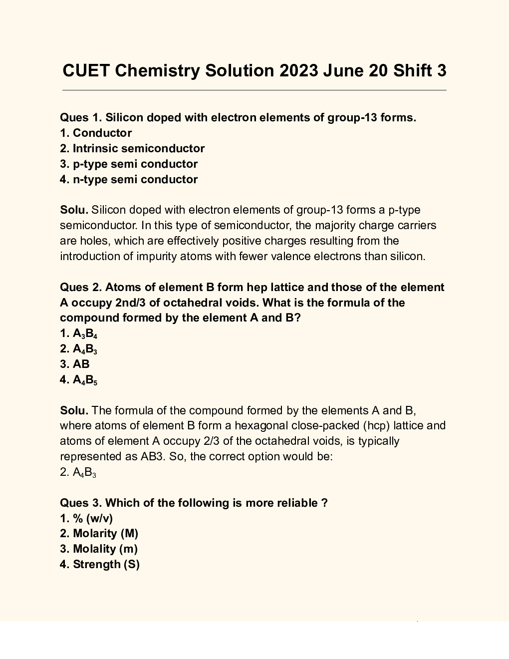 CUET 2023 Biology Solution - Page 2