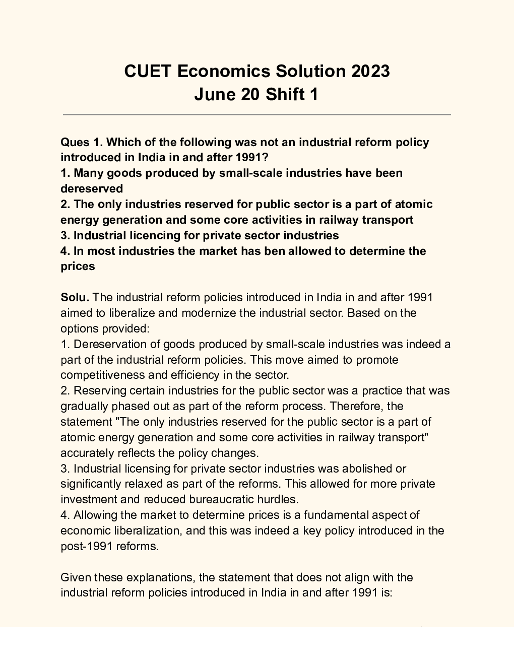 CUET Chemistry  Solution  2023 - Page 2