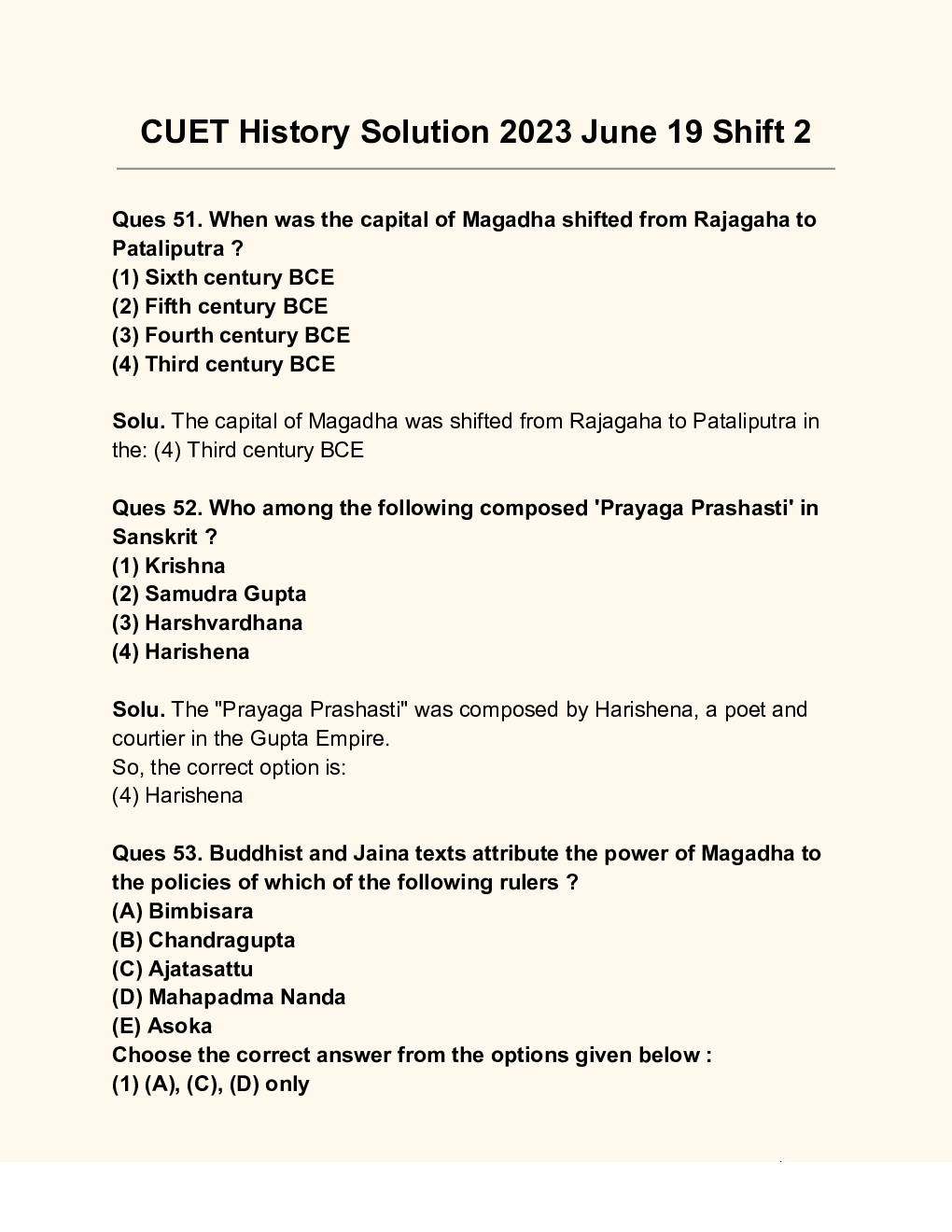 CUET English  Solution  2023 - Page 2