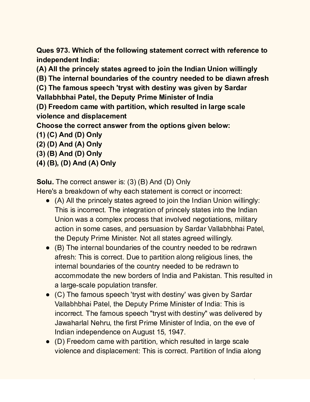 CUET political Science  Solution  2023  - Page 3