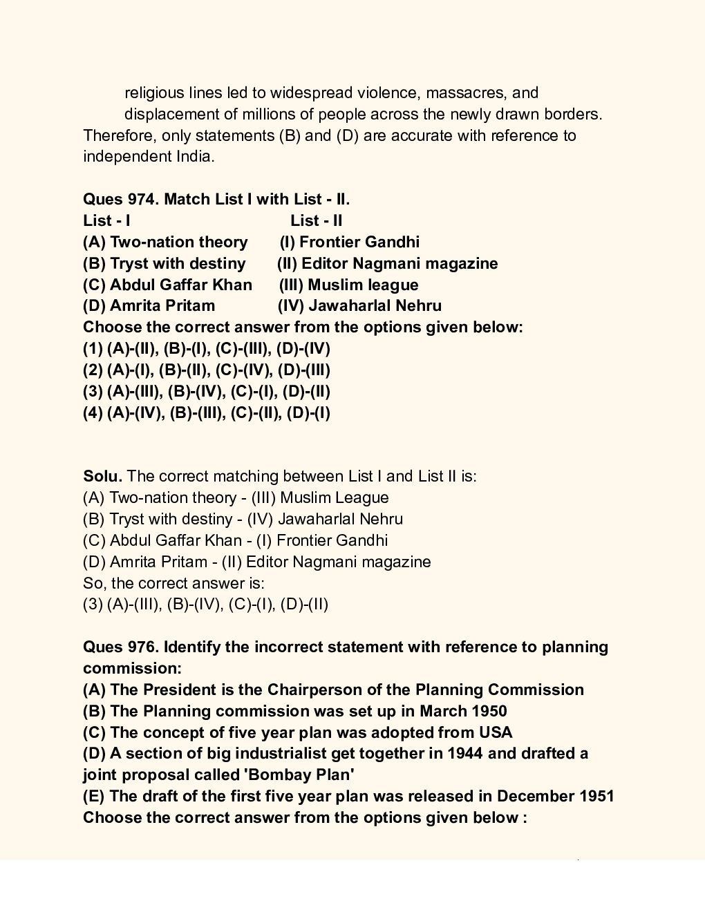 CUET political Science  Solution  2023  - Page 4